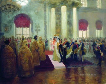  Princesa Pintura - Boda de Nicolás II y la gran princesa Alexandra Fyodorovna 1894 Ilya Repin